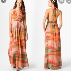Jessica Simpson Dyed halter maxi dress size 6